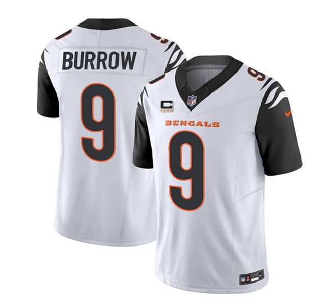 Men & Women & Youth Cincinnati Bengals #9 Joe Burrow 2023 F.U.S.E. White With 4-Star C Patch Vapor Untouchable Limited Football Stitched Jersey->chicago bears->NFL Jersey